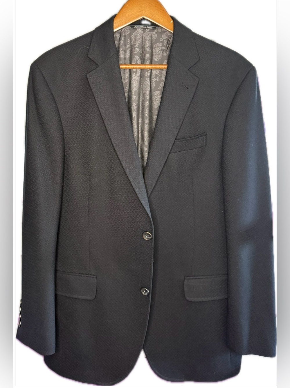 Jack Victor Prossimo Sport Coat Blazer Black Italian Fabric Canada + Italy